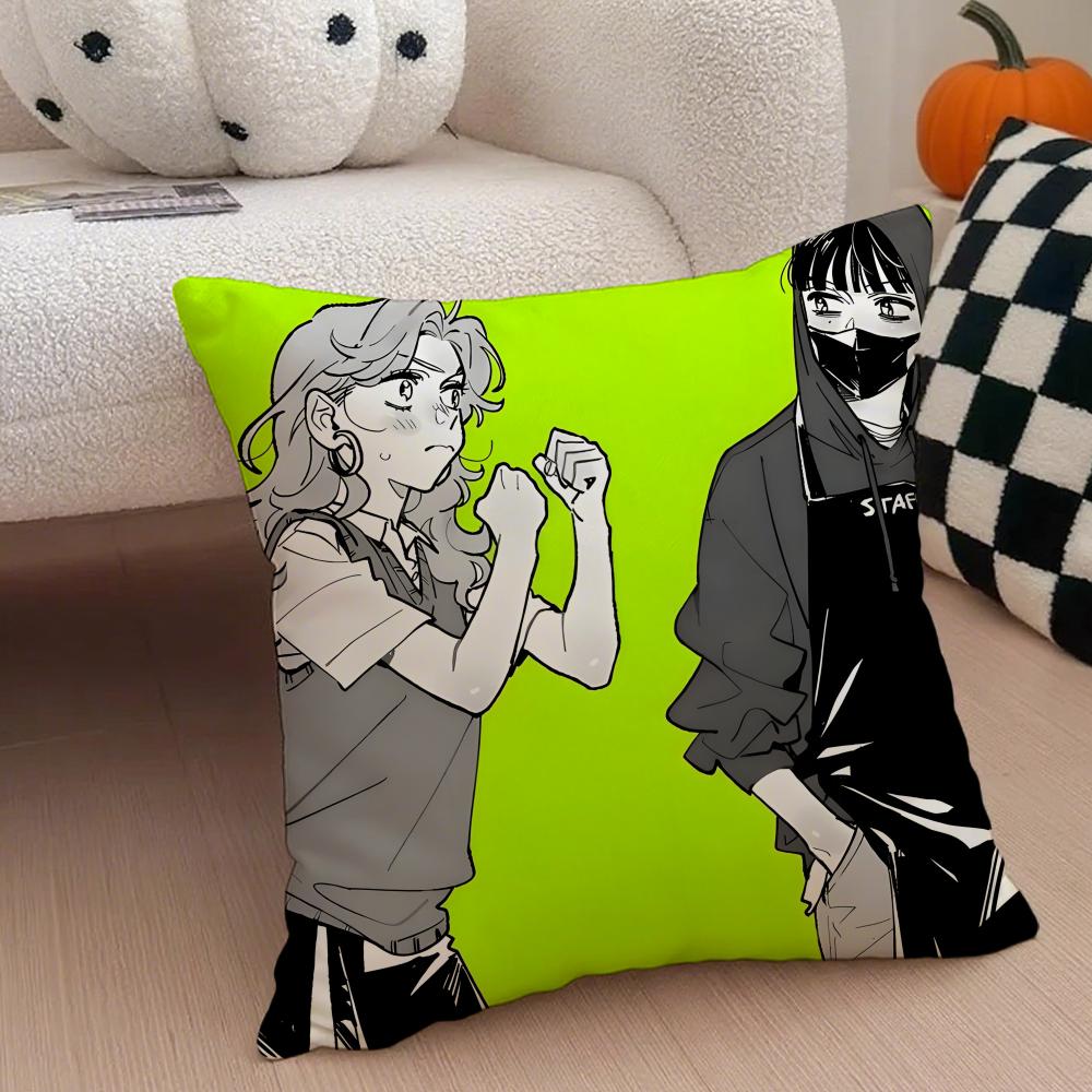 Anime AAya Oosawa Cushion Cover Throw Pillow Cover Hidden Button Durable Polyester Chair Cushion