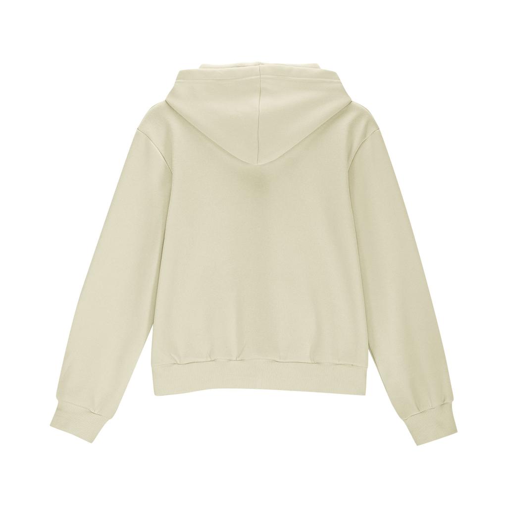 Children's Fashion Solid Color Long Sleeved Hooded Sweatshirt, Girls' Hoodie Jacket