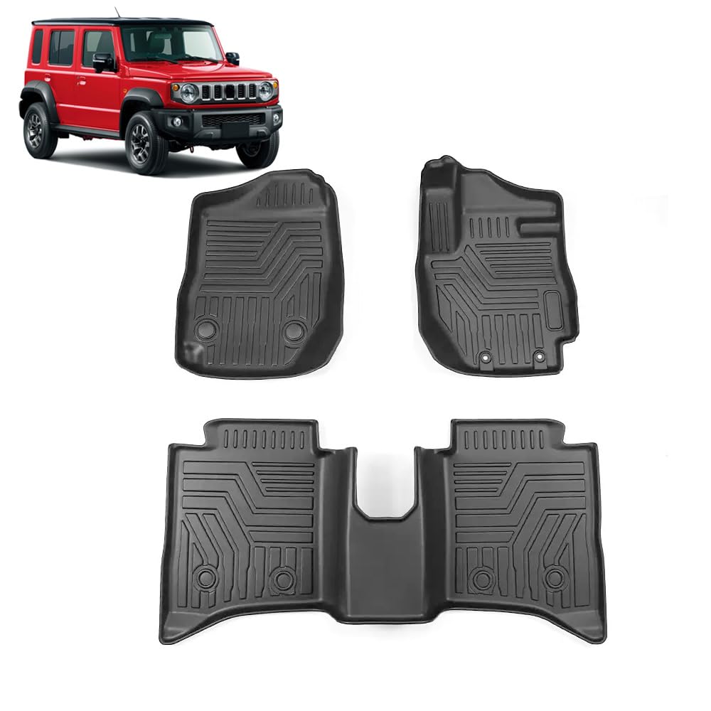 Compatible with the New Jimny Nomad JC74 2025 with Automatic 3D Floor Mats Made of TPE Specifically Designed for This and They Protect Your Are Easy