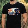 T-Shirt Herren Roter Panda als Polizist Motiv Baumwolle Größe XS bis 5XL