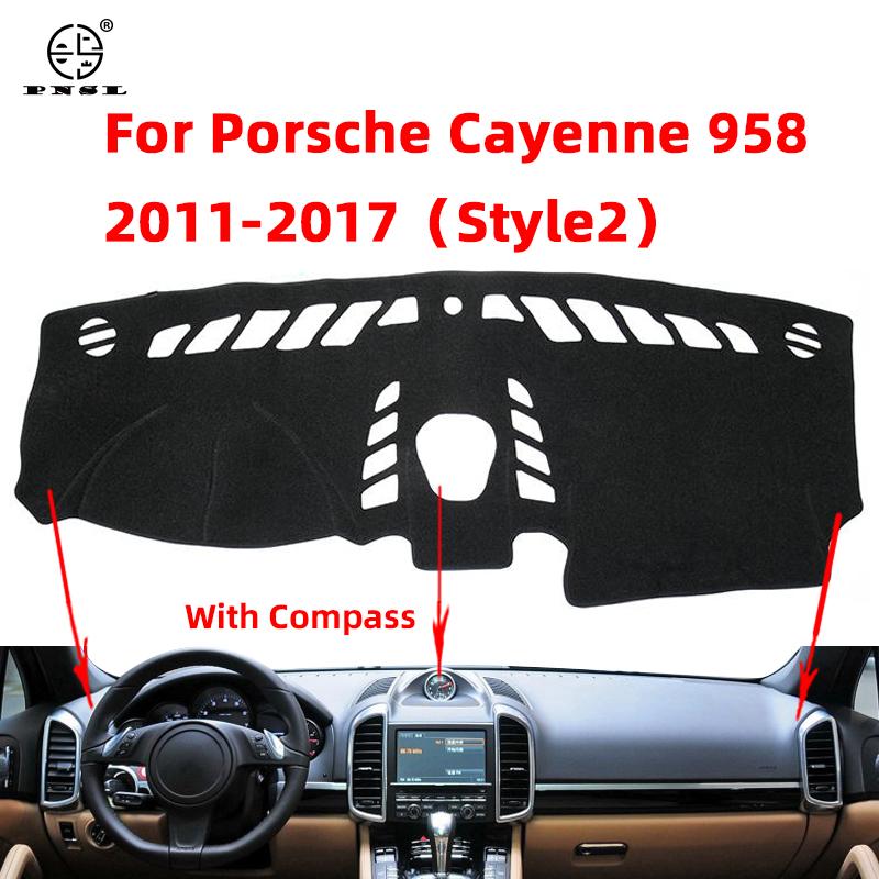 Для Porsche Cayenne 958 2011~2017 GTS Turbo S противоскользящий коврик на приборную панель, накладка на солнцезащитный козырек, защитный коврик, аксессуары для ковров
