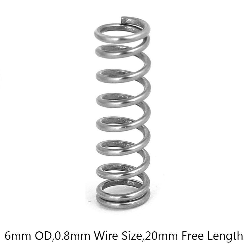 10Pcs Spring Steel Extended Compressed Springs 0.8x6x20mm Compression Spring Shop and Home Repairs
