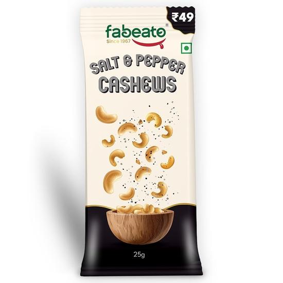 Fabeato Munch On Go Mix Combo — суперфуд-смесь, миндаль Peri Peri, жареный — в каждом пакетике 2 шт.(25g) - Упаковка из 10 штук - Полезные закуски