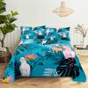 Комплекты постельного белья Тропические растения Простыня Модный дизайн Королевский размер Плоская простыня Мальчики Девочки Комплект простыней Простыни и наволочки