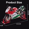 Scale 1:9 V4R 1299 Motorcycle Model Toy Car Alloy Body Rubber Tires Shock Absorption Spray Motor Models Office Table Ornament