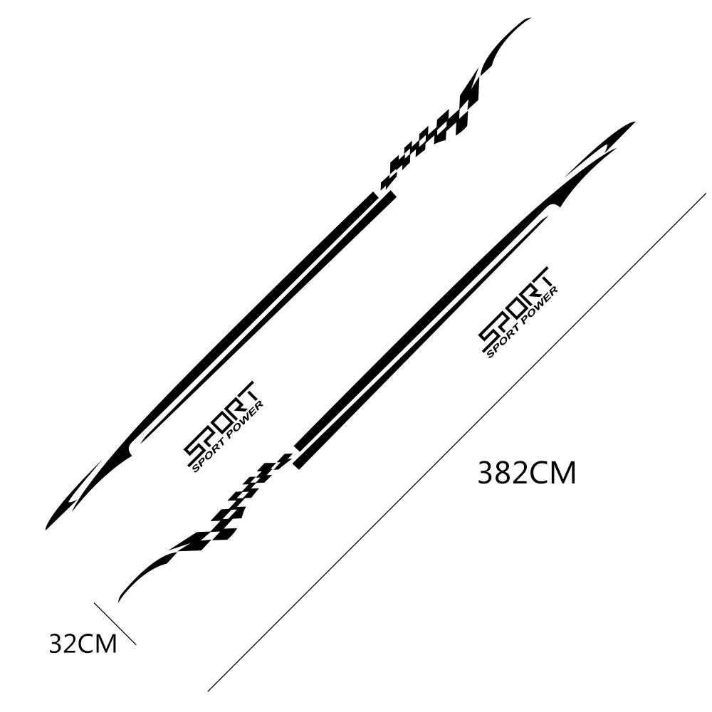 4 шт. автомобильные длинные боковые наклейки на талию для Qashqai Prado Sportage Range Rover Tucson BMW Duster CX-5 SUV виниловый тюнинг