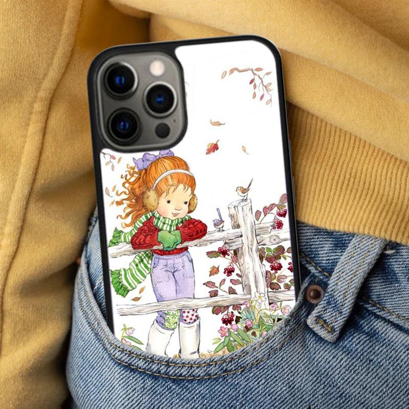 Sarah Kay Soft Phone Case for iPhone 17 Air 16e Pro max 15 Pro 13 14 Plus 11 12 MagSafe Magnetic Coque