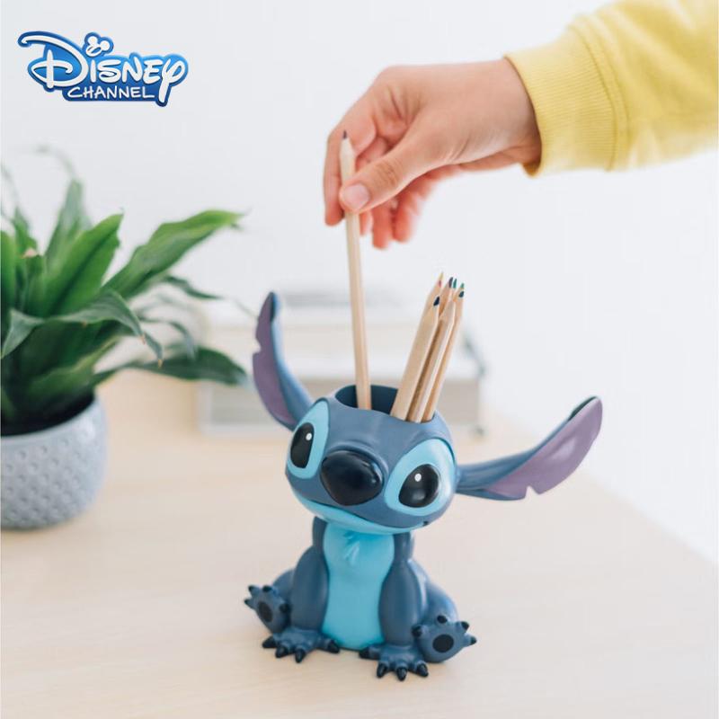 Disney Креативный ящик для хранения канцелярских принадлежностей и подставка для ручек Stitch, украшение для стола в комнате, милый и практичный подарок для студента