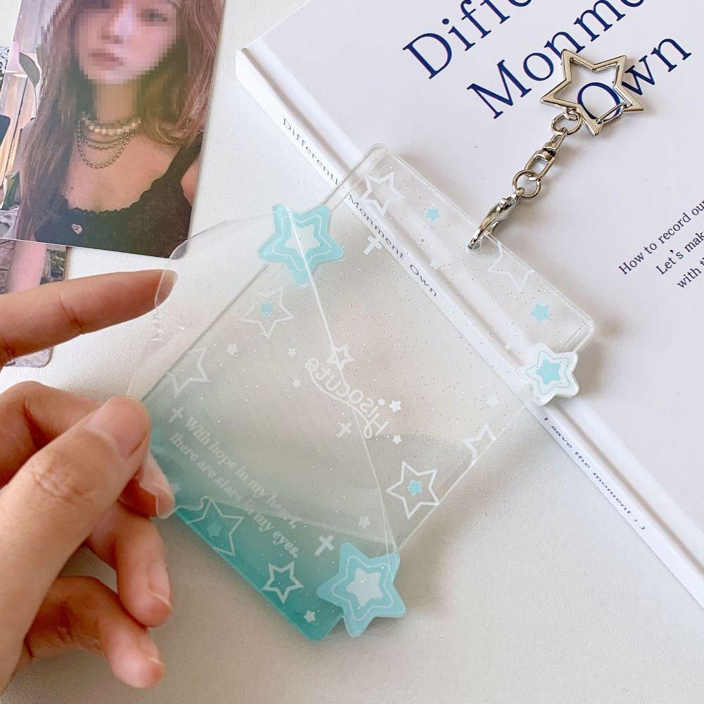 Acrylic Photocard Holder Stars Keychains Creative Idol Photo Holder