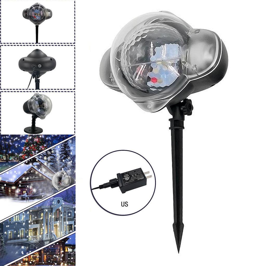 LED Snowflake Projector Christmas Laser Projection Outdoor Indoor Light ST0626