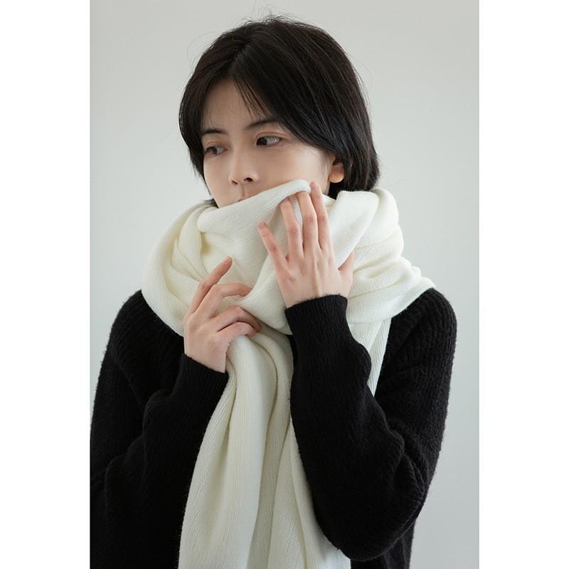 Johnature Soft Solid Color Scarve Men Women Couples Necks Shawls Winter Warm Casual Scarf