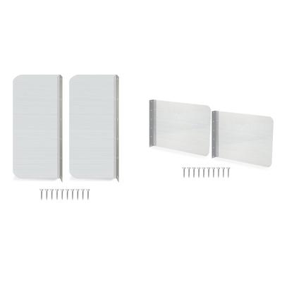 2 шт. Металлический боковой брызговик Настенный защитный экран Защита от брызг для раковины Защитная панель от брызг Защита от ржавчины для кухонной и ванной раковины