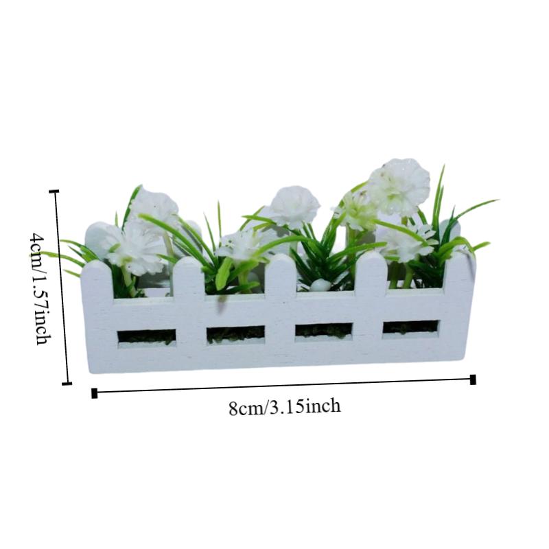 Lifelike Artificial Miniature Potted Plants Decor Garden Doll Plants Fake Daisy DIY Craft