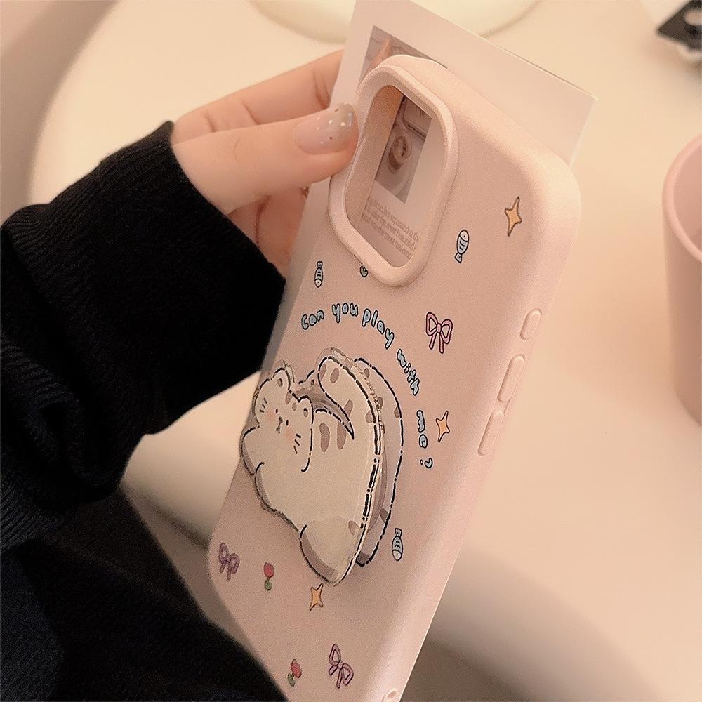 Чехол Fat Cat Cat Stand для iPhone 16 15 14promax, совместимый и подходящий для iPhone 15 14 13 12 promax