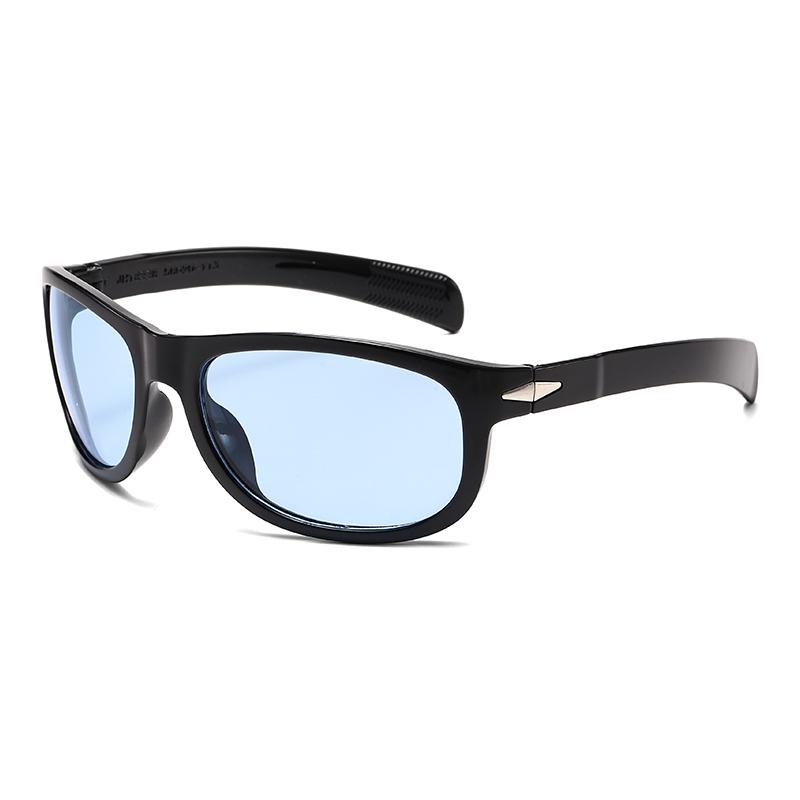 Fashion Cycling Sunglasses UV Protection Sports Goggles Black Silver for Men Women Outdoor Camping Hiking Bicycle Eyewear