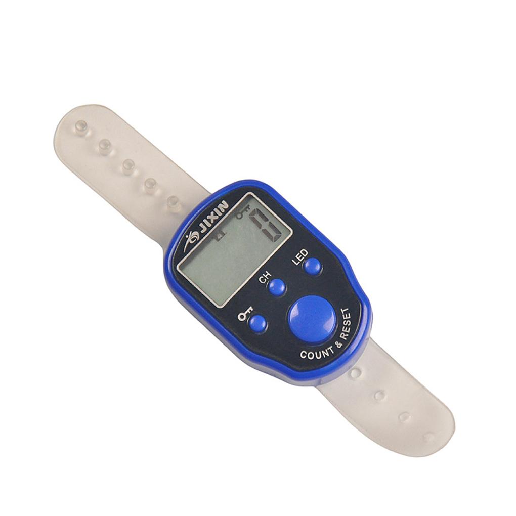 Мини-маркер рядов с напальчником и светодиодной подсветкой, электронный цифровой ЖК-дисплей, счетчик времени для вязания в гольфе