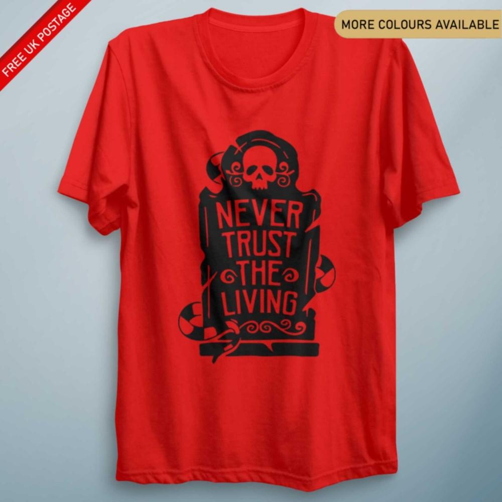 Beetlejuice Never Trust The Living TShirt Betelgeuse Retro Funny T Shirt