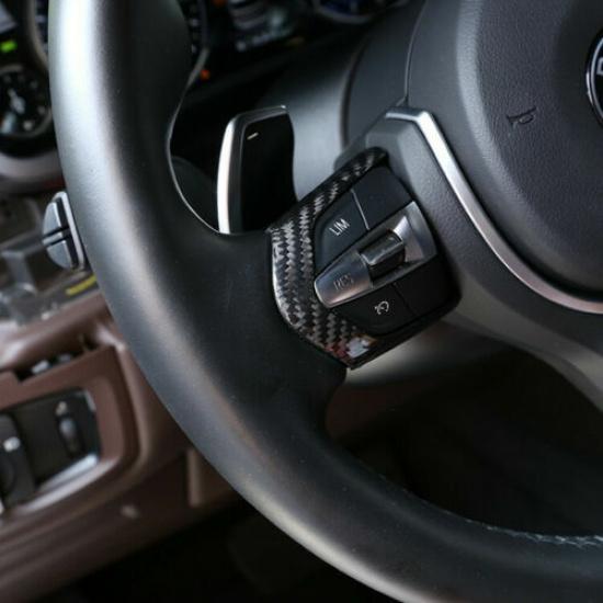 Real Black Dry Carbon Fiber Steering Cover Trim Fit for BMW F80 F82 M3 M4