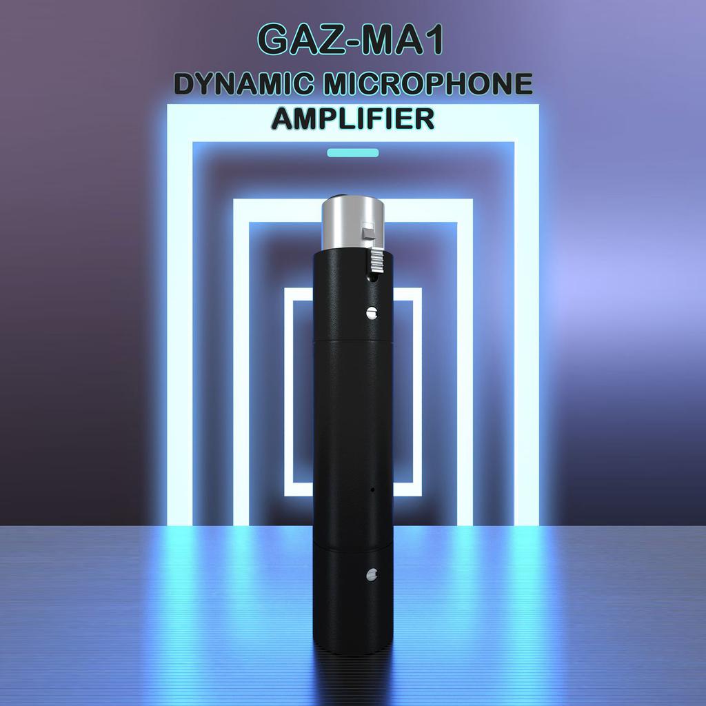 GAZ-MA1 48V Динамический микрофон Чистый усилитель гейна Активатор Увеличение для сценического микрофона Шумоподавление Портативный