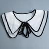 Double Layer Detachable Collar Shawl for Women Small Scarf Blouse Tops Fake Collar Neck Shoulder Wraps Girls Dress False Collar