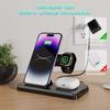 HT-514 3-in-1 Foldable Charging Dock 15W Wireless Charger for Phone/Watch/Earbuds
