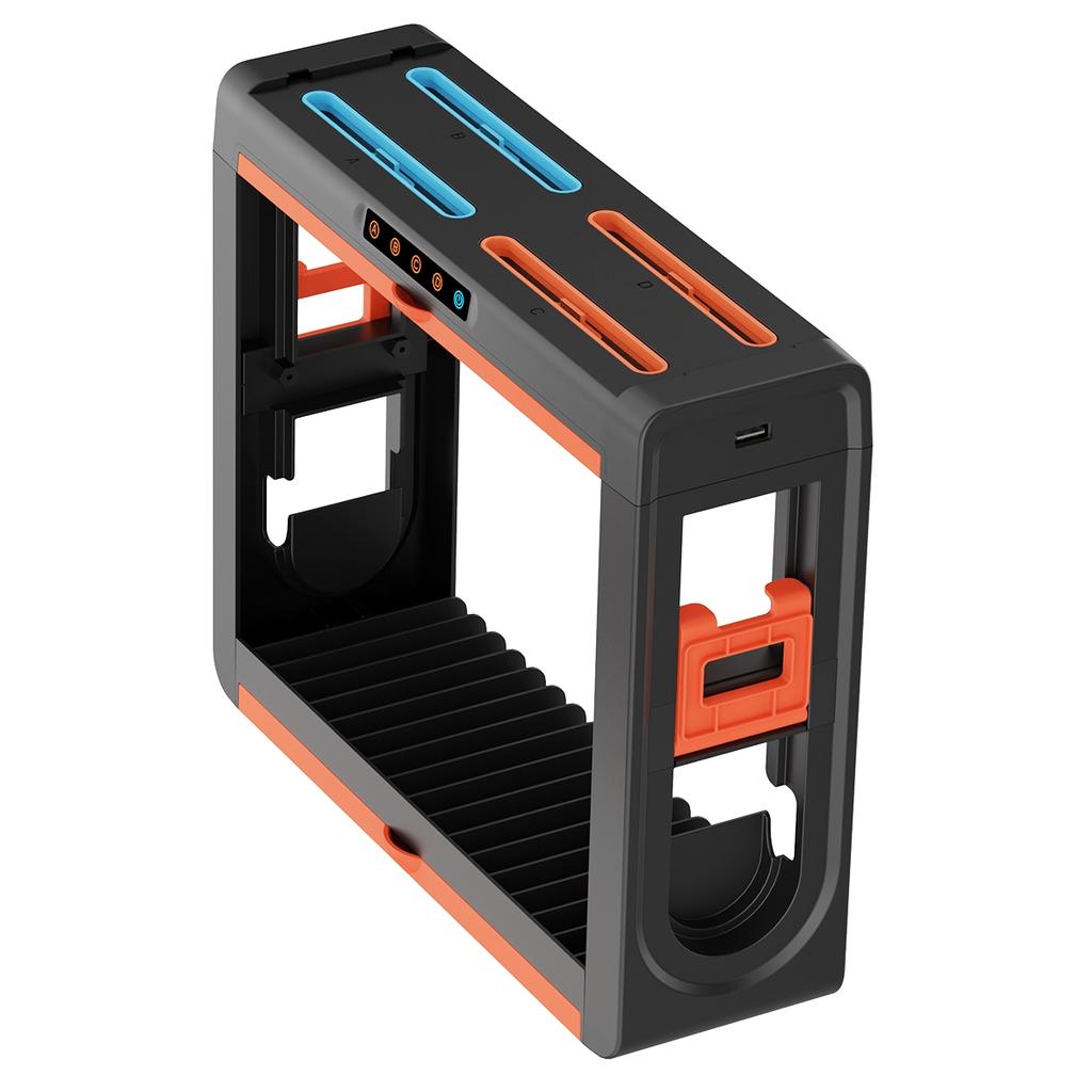 IPEGA PG-SW2027 Charging Dock for Nintendo Switch / Switch 2 Storage Holder Charging Stand with 8 Slot Controller Charger / USB Port / Game Card Slots