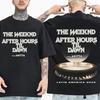 The Weeknd After Hours Til Dawn Tour Графика 100% хлопок Унисекс Футболка 2026 Лето Новинка Унисекс Хип-хоп Мода Футболка с коротким рукавом