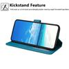 Wallet Case for Galaxy A55 5G - Leather/PU, Blue, With Lanyard