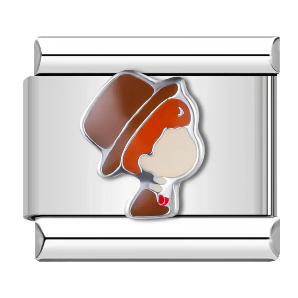 Hapiship Романтический Цвет Сердце Звезда Flwoer Тай Чи Итальянский Шарм Звенья Подходит 9 мм Браслет Из Нержавеющей Стали Ювелирные Изделия DIY Изготовление DJ597