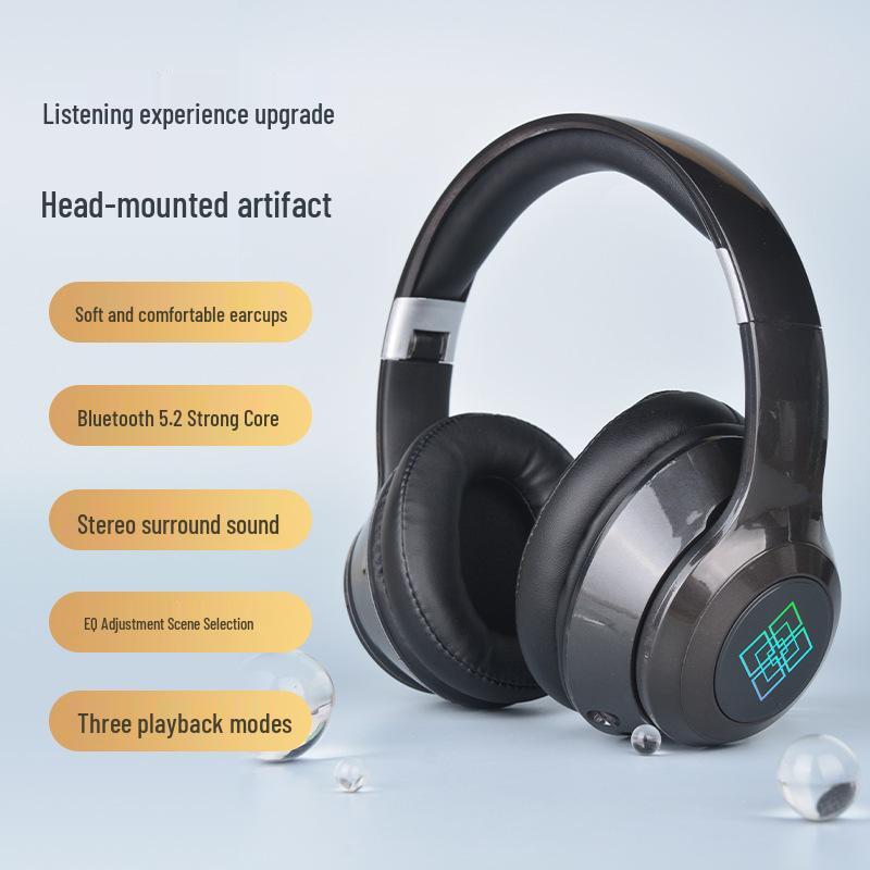 Bluetooth LED-обруч с наушниками: Полноразные беспроводные игровые наушники HIFI с басами