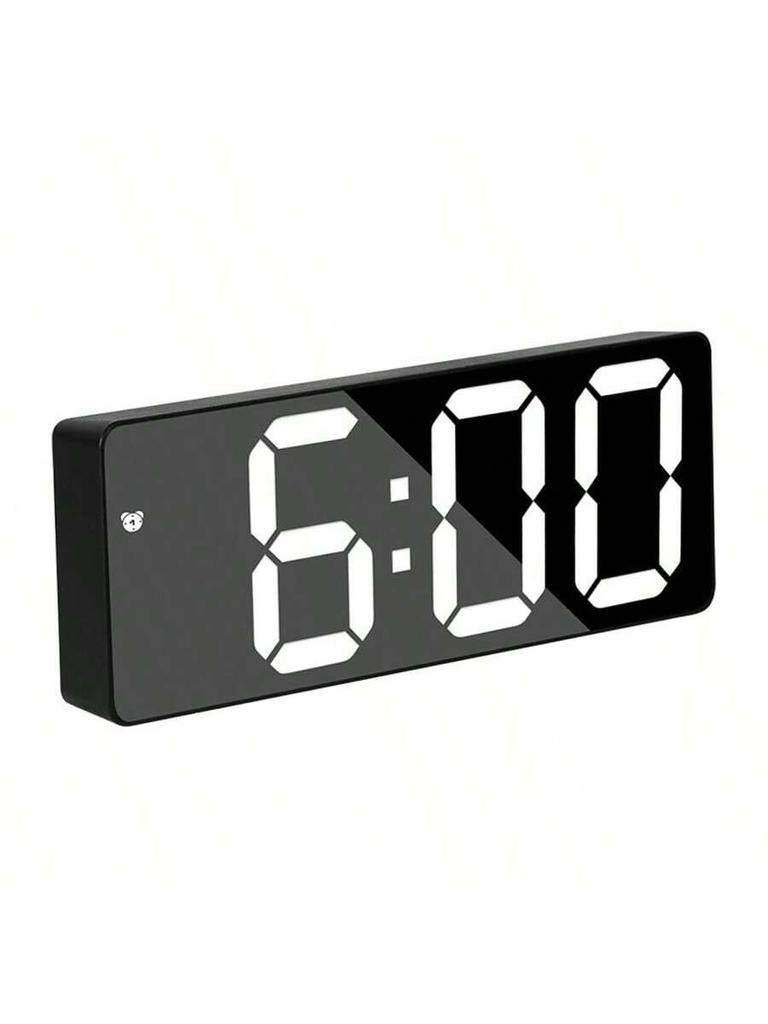 Светодиодные цифровые электронные часы с регулируемой яркостью и температурным дисплеем, зеркальный будильник для спальни, домашний декор