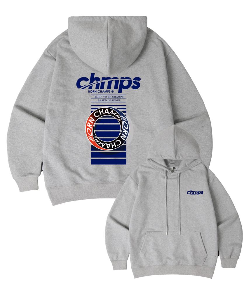 [3 цвета] Худи оверсайз Chmps One B25St06 [С флисовой подкладкой/Без флисовой подкладки] (Тип)
