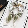 Light Green Elegant Lotus Hangzhou Silk Imitation Silk Small Square Scarf Women'S Scarf Shawl Mother Silk Scarf