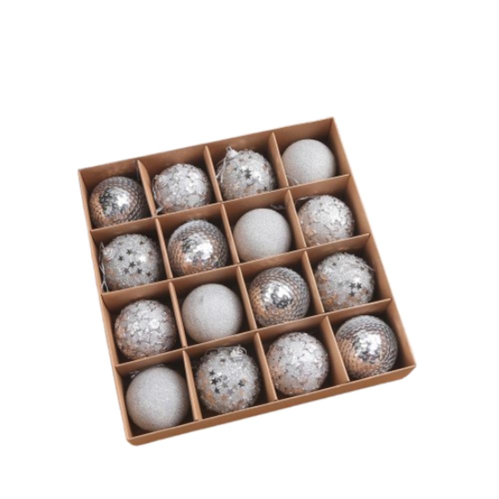 16 шт. 6 см Пенопластовый Рождественский Шар Подвеска Блестящие Украшения для Рождественской Елки Домашние Новогодние Украшения