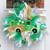 St Patrick's Day Wreath Welcome To My Home As A Guest Door Hanging Decorative OrnamentGreen Wreath