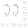 Earrings Silver Women Heart Flower Star Moon Butterfly Shape Stud Decoration
