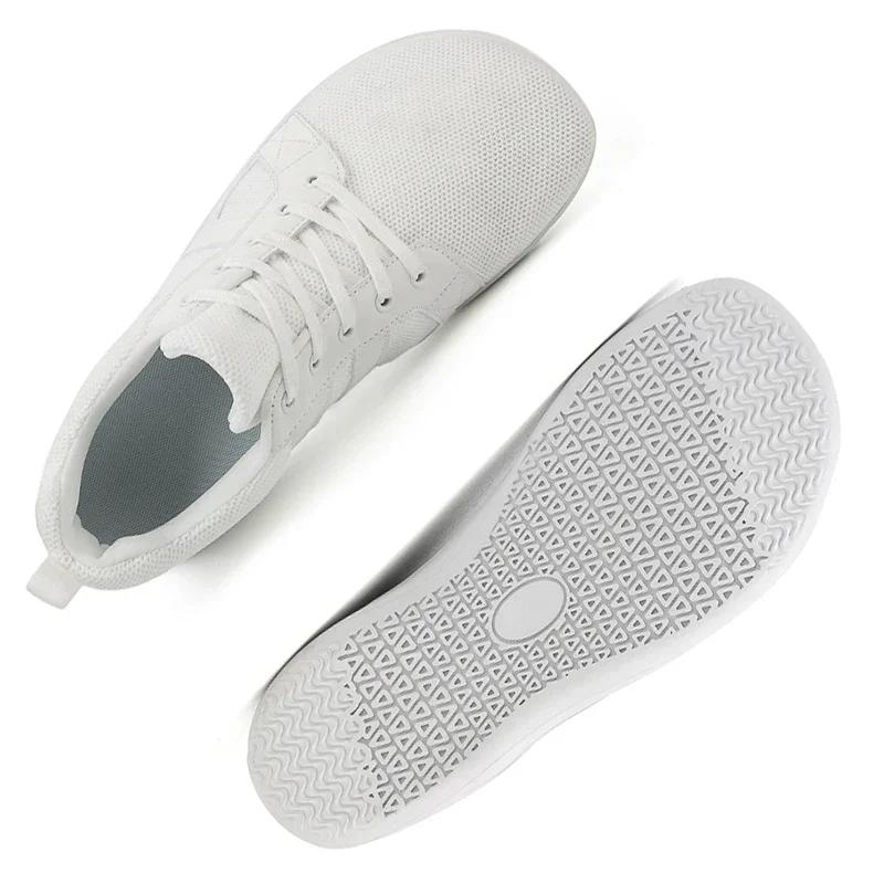 New Men's Wide Minimalist Barefoot Sneakers Unisex Minimalist Artificial Sneakers Lightweight Adjustable Slip On Walking Shoes