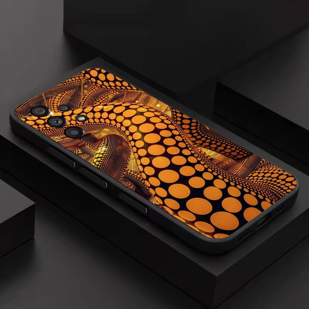 Тыква Яёи Кусама Искусство Для Samsung S 26,25,24,23,22,30,21,10,9,Ultra,Plus,Lite,FE,4,5G Чехол Для Телефона Черный Мягкий Чехол