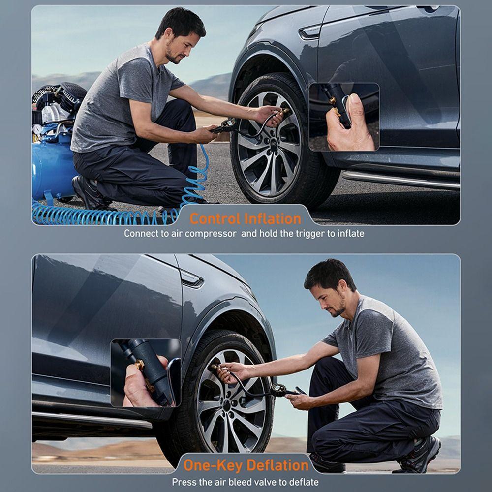 0.1 Разрешение дисплея Цифровой манометр для шин Цифровой тестер шин Мотоцикл