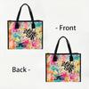 Colorful Abstract Print Tote Bag Large Capacity Casual Handbag for Daily Outdoor Shopping