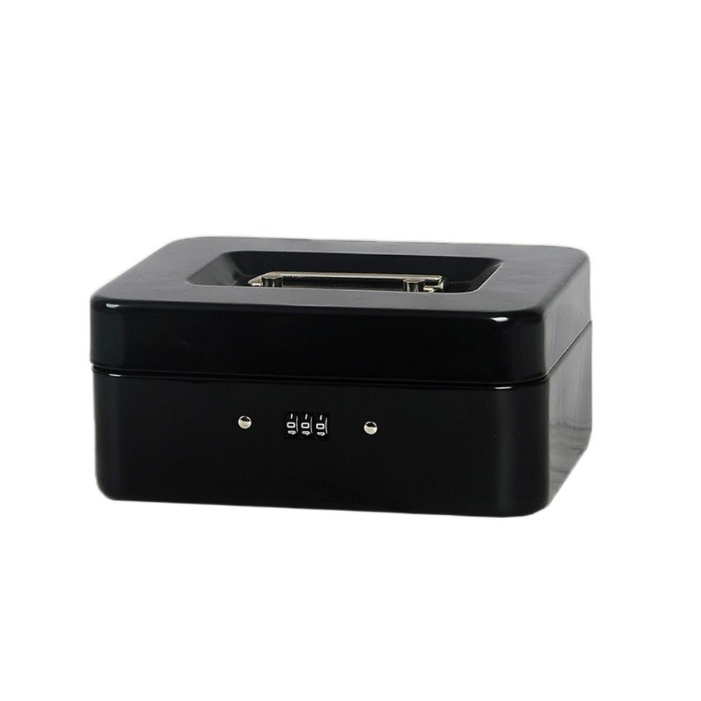 Двойной металлический ящик для денег, надежный замок, ящик для хранения, прочный органайзер для экономии денег, для малого бизнеса