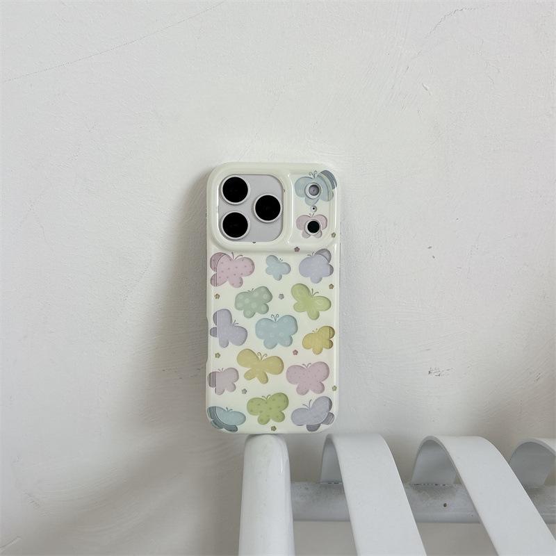 Чехол-подставка в стиле Ins с бабочкой для iPhone 17/16 Pro Max/15/14