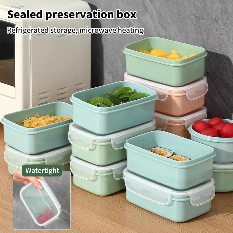 Мини-холодильник Crisper Small Lunch Box Пластиковая герметичная банка для хранения Круглая кухонная изолированная коробка для завтрака Органайзер для закусок