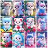 Diamond Embroidery Cute Kittens Cross Stitch Diamond Painting Cat Animal Flower Full Square Round Mosaic Home Decor Gift