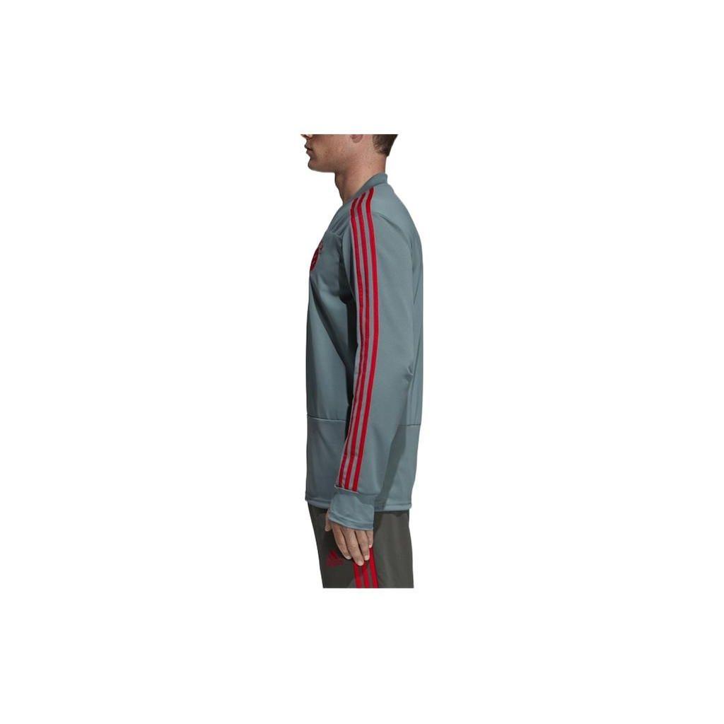 Adidas FCB TR Top Spliced Logo Print Stripe V-Neck Bayern Football Pullover Long Sleeve T-Shirt Men Tops CW7259