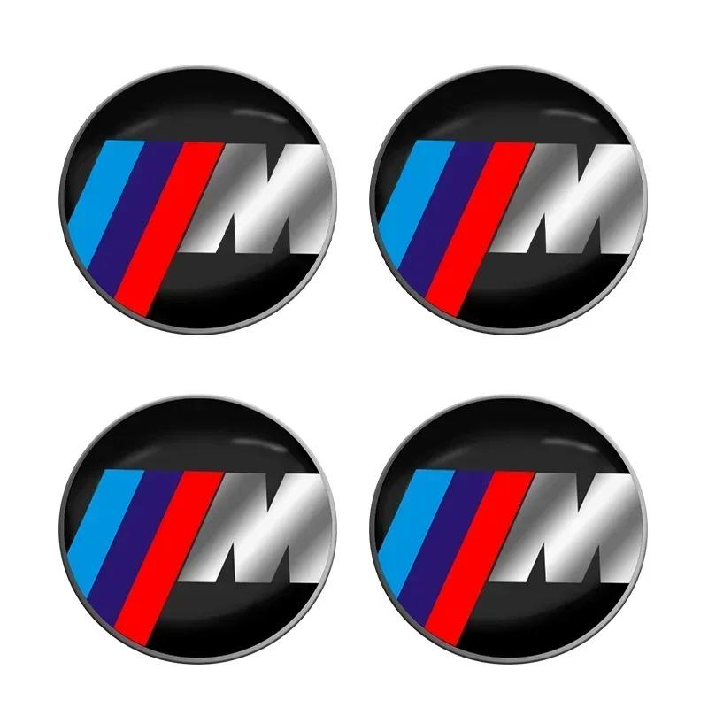 4 шт. 56 мм Наклейки на центральные колпаки колес с логотипом BMW M M3 M5 M6 X3 E46 E90 E39 F10 F20 F30 G20 E60 E36 E34 X6