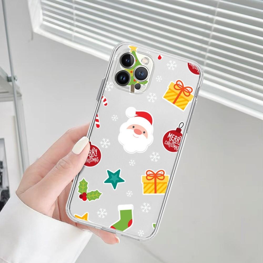 Рождественский коврик для мыши для iPhone 16 15 14 13 12 Mini 11 Pro XS Max X XR SE 6 7 8 Plus Мягкая силиконовая крышка