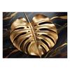 Wallpaper Monstera leaf gold shiny abstract
