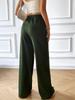 Женские осенне-зимние брюки нового стиля, свободные, повседневные, однотонные, с широкими штанинами