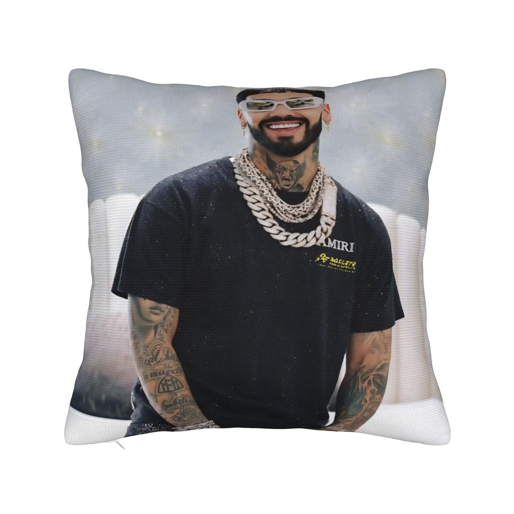 Anuel AA Rapper Singer Pillow Covers Merchandise Soft Cushion Cover Decoration Pillow Case Cover Sofa Multi Size